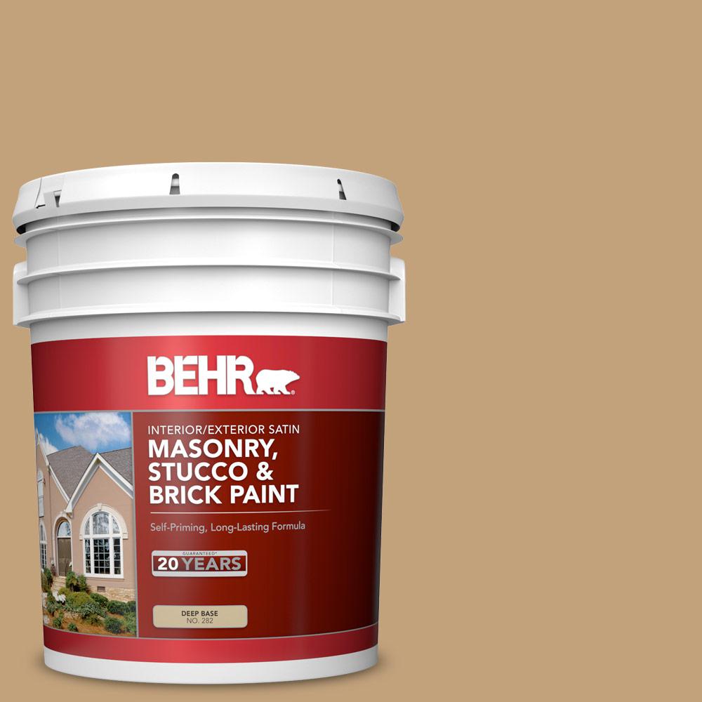 BEHR 5 gal. #SC-145 Desert Sand Satin Interior/Exterior Masonry, Stucco