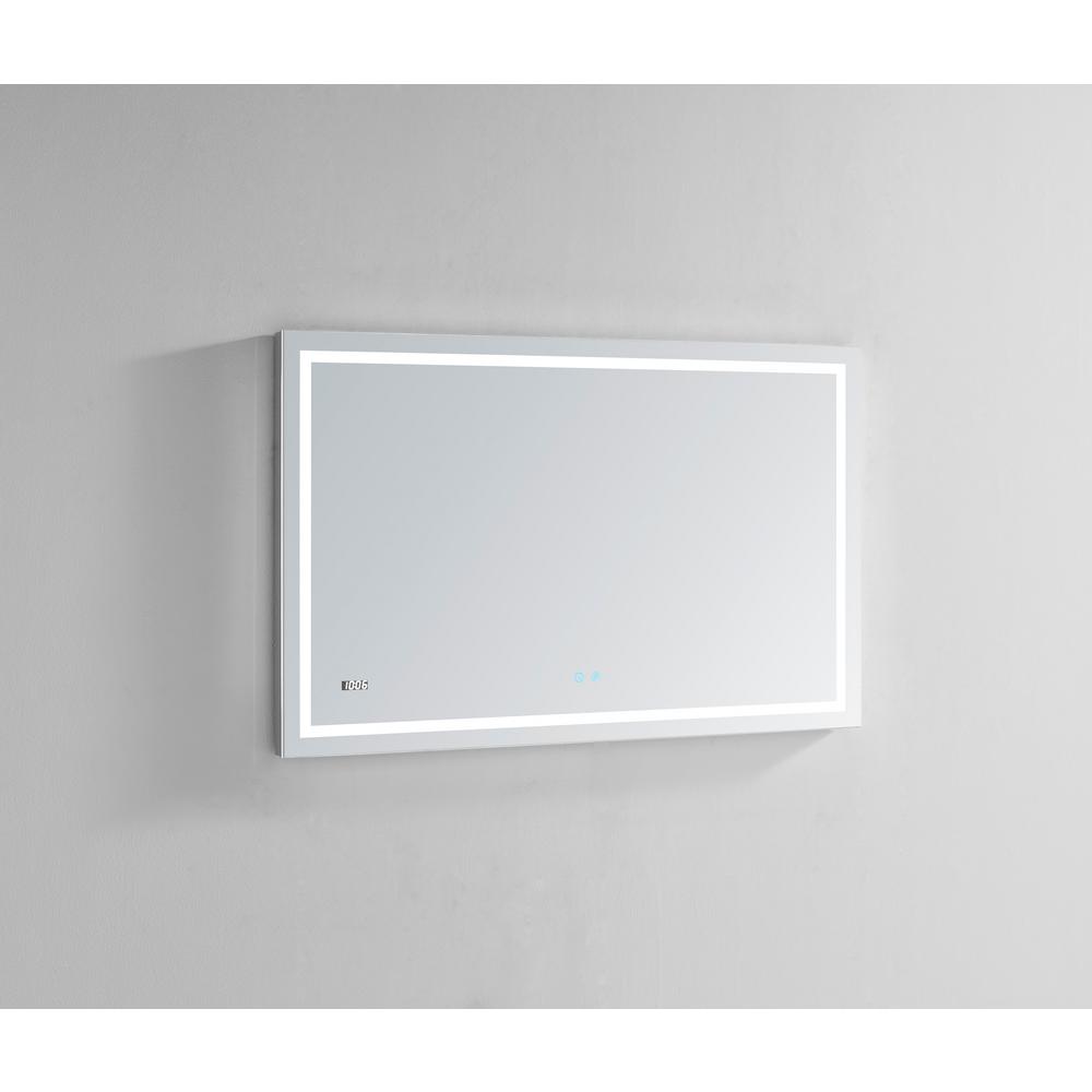 Aquadom Daytona 36 In W X 30 H Frameless Bathroom Mirror With H Frameless Bathroom Mirror