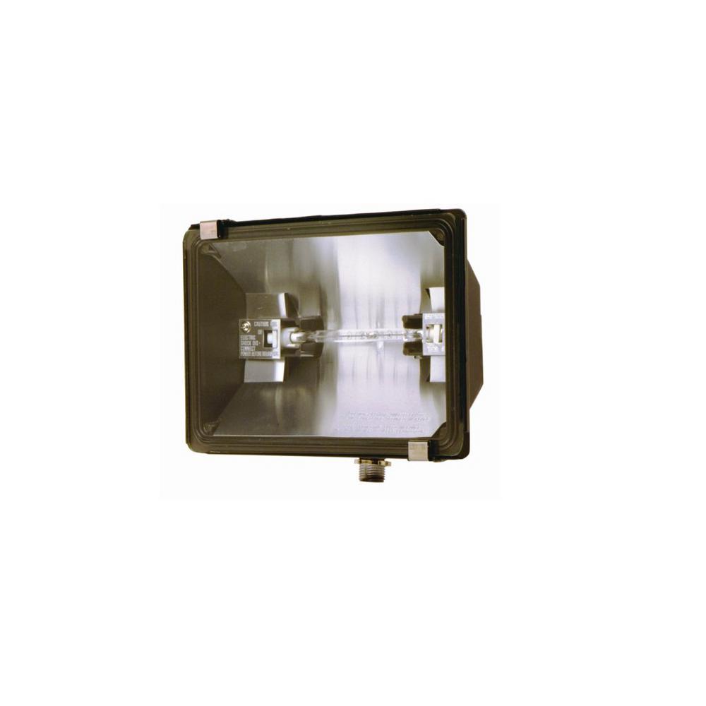 No Bulbs Included Bronze Additional Features Landscape 500 Watt Bronze Outdoor Landscape Flood Light With Halogen Bulb