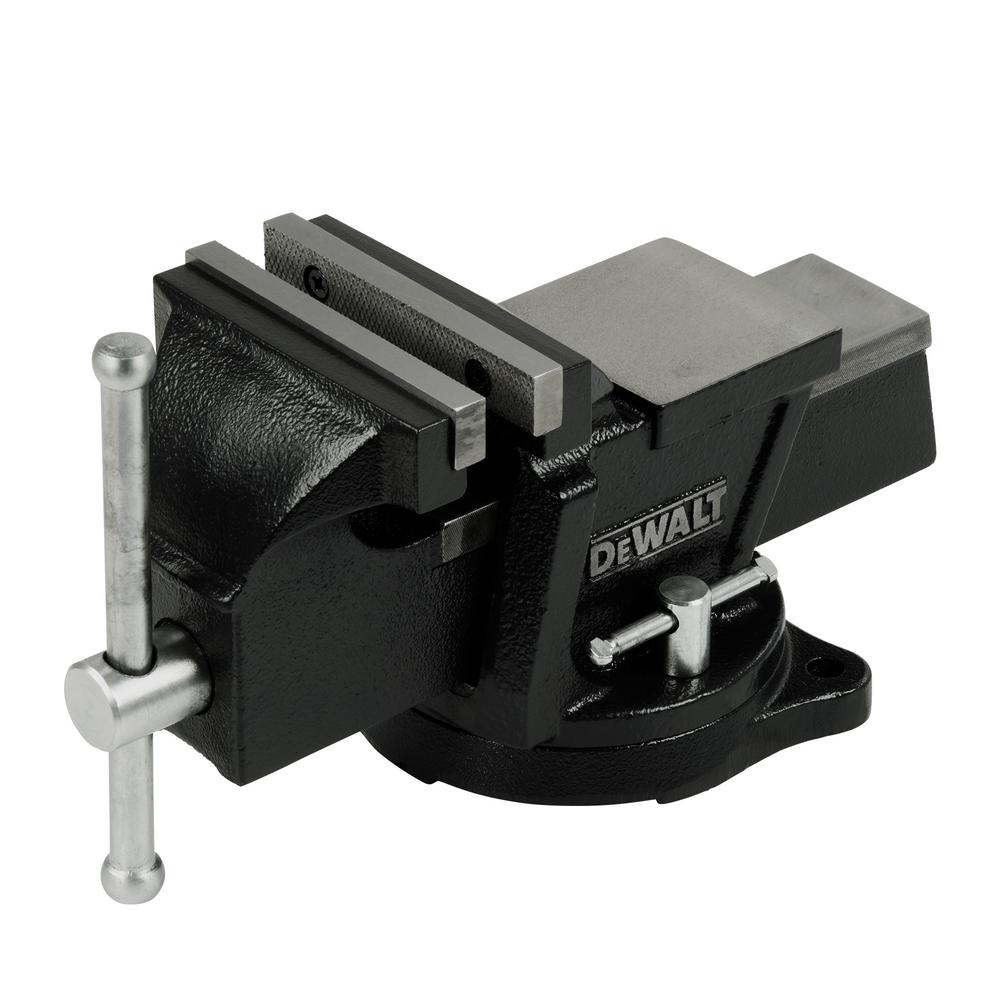 DEWALT 4 In Heavy Duty Bench Vise With Swivel Base