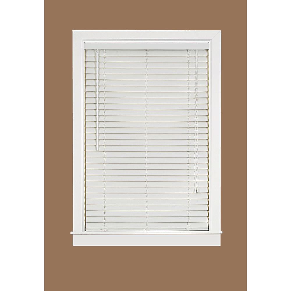 Alabaster Cordless 1 in. Vinyl Mini Blind - 35 in. W x 72 in. L ...