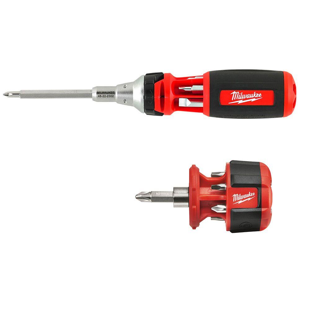 Milwaukee 10in1 Ratcheting Multi Driver Square Drive Bits with 8in1