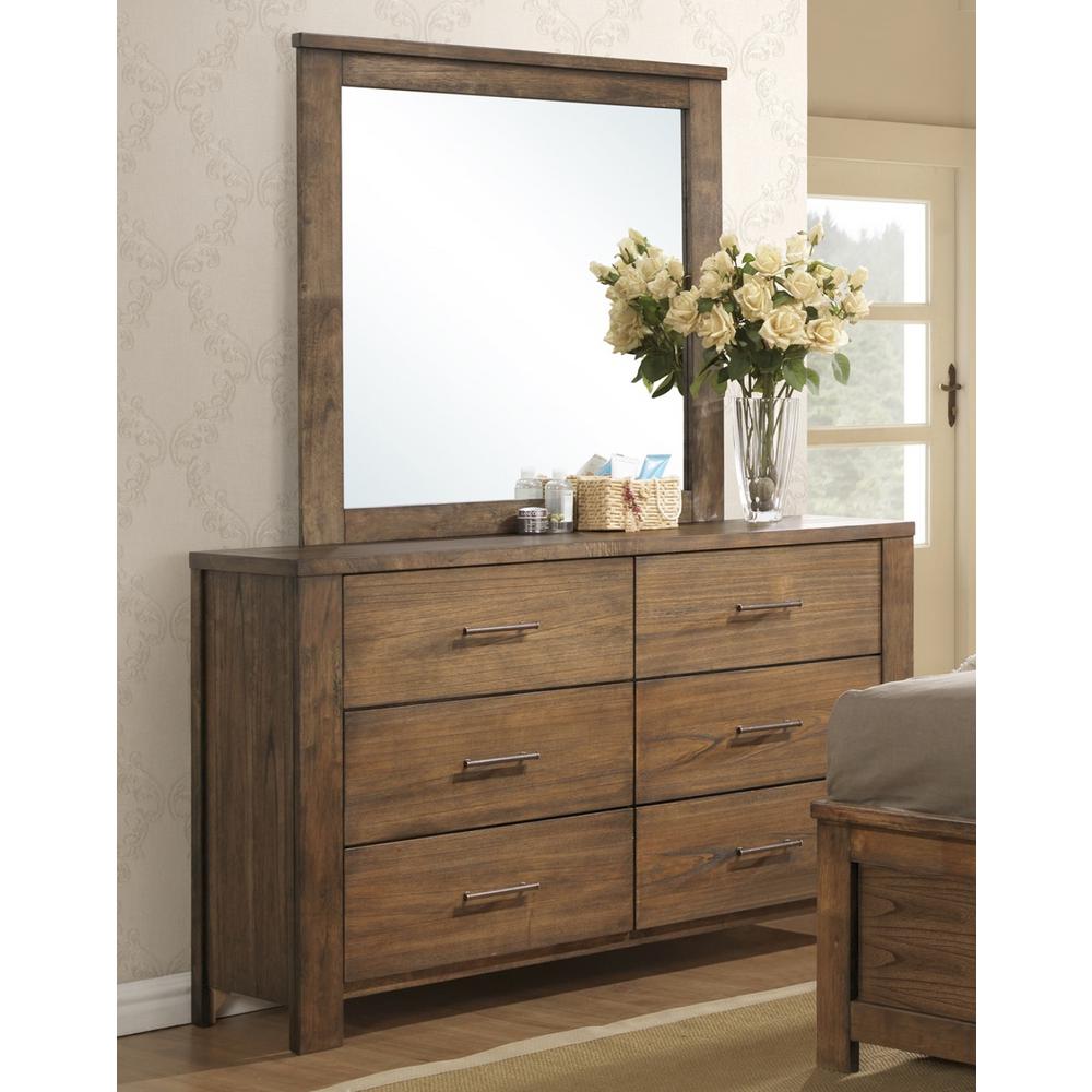 Progressive Furniture Brayden 6 Drawer Satin Mindi Dresser With