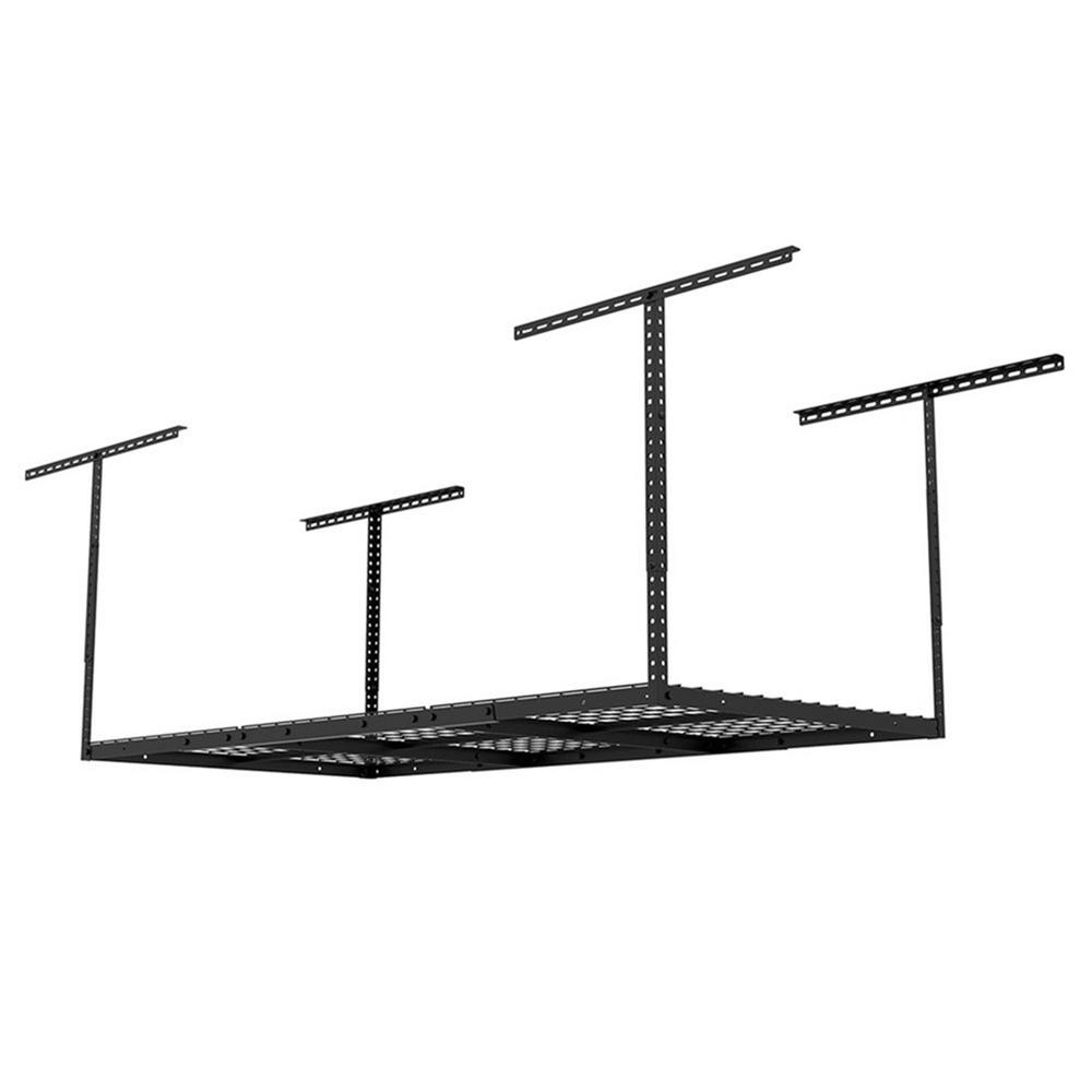 Fleximounts 6 Ft X 3 Ft Heavy Duty Overhead Garage Adjustable Ceiling Storage Rack In Black