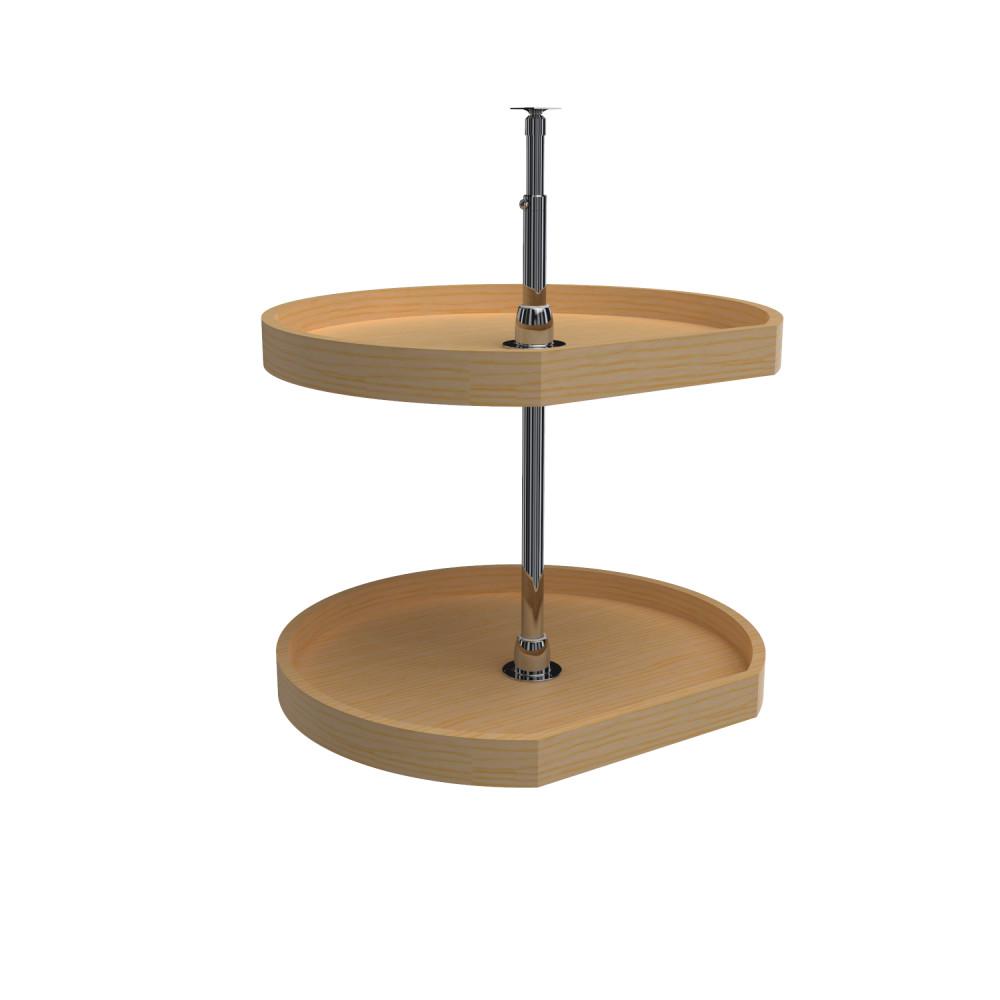 RevAShelf 22 in. Wood DShape Lazy Susans 2Shelf4WLS2722252 The Home Depot