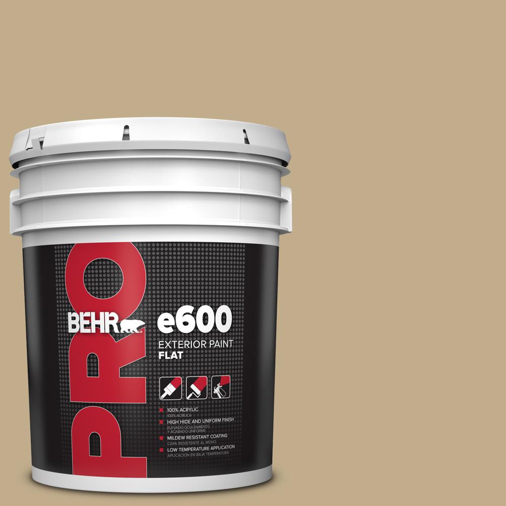 BEHR PRO 5 gal. PPU721 Woven Straw Flat Exterior Paint BEHR PRO 5 gal. PPU721 Woven Straw Flat Exterior Paint