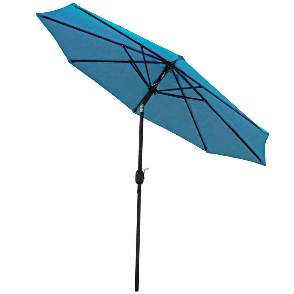 Sunnydaze Decor 9 Ft Aluminum Market Tilt Patio Umbrella In Aluminum Market Tilt Patio Umbrella In Turquoise