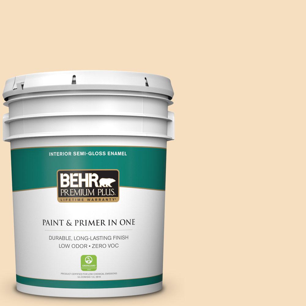 BEHR Premium Plus 5 Gal 320E 2 Cracked Wheat Zero VOC Semi Gloss   Cracked Wheat Behr Premium Plus Paint Colors 305005 64 1000 