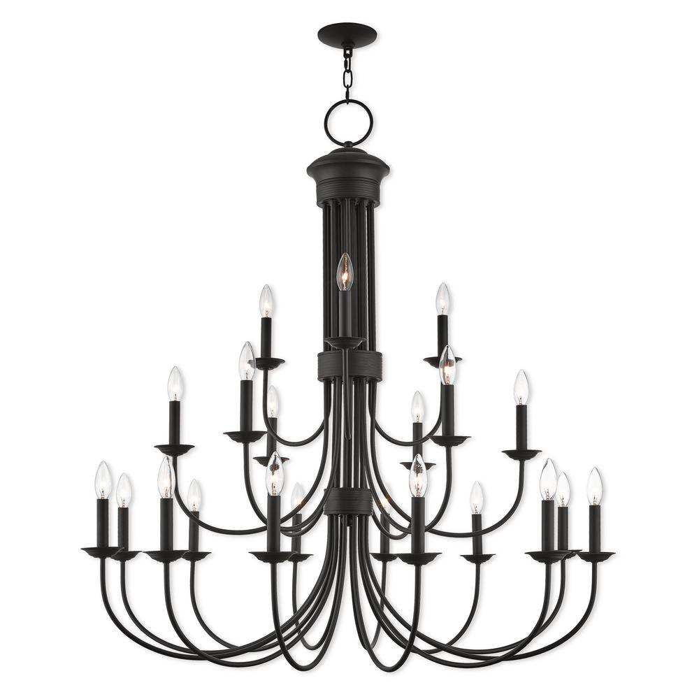 Livex Lighting Estate 21 Light Bronze Foyer Chandelier Livex Lighting Estate 21 Light Bronze Foyer Chandelier