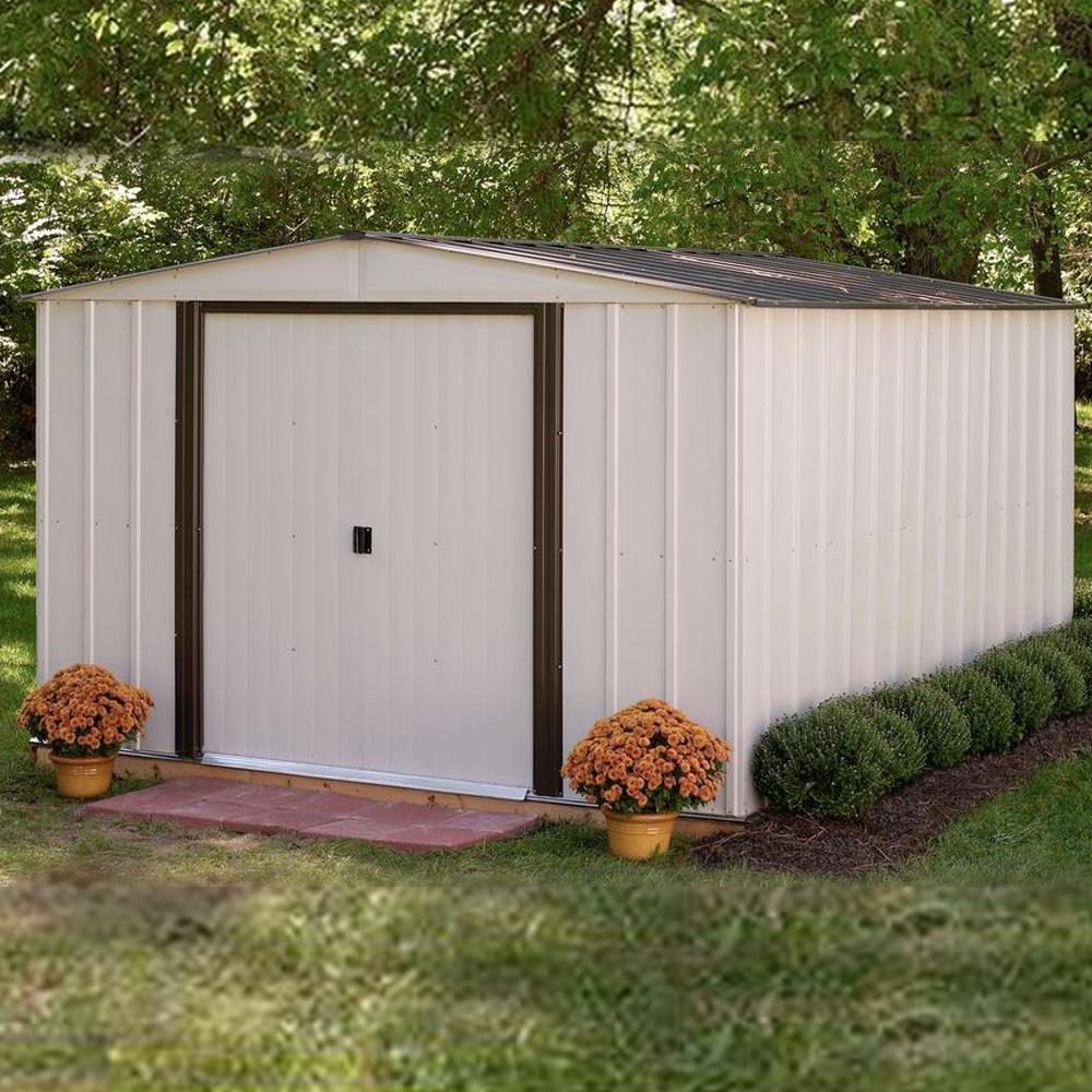 Arrow Newport 10 Ft X 12 2 Tone, Home Depot Outdoor Storage Shed
