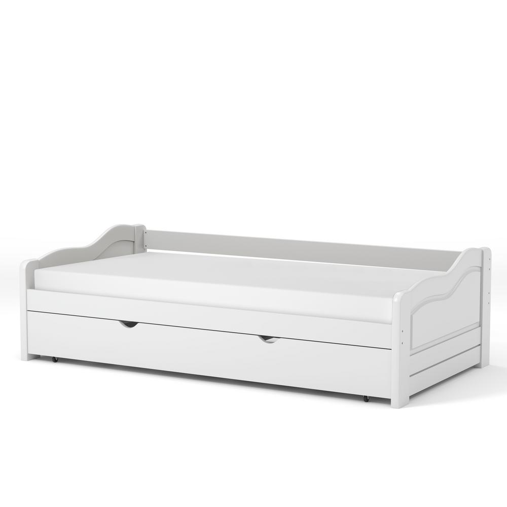 Camaflexi Concord White Twin Size Daybed with TrundleT1603 The Home