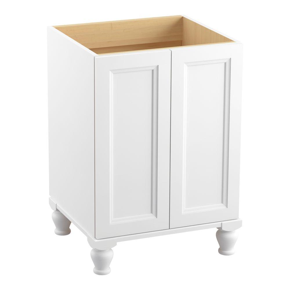 Kohler Damask 24 In Vanity Cabinet Only In Linen White K 99513 Lg