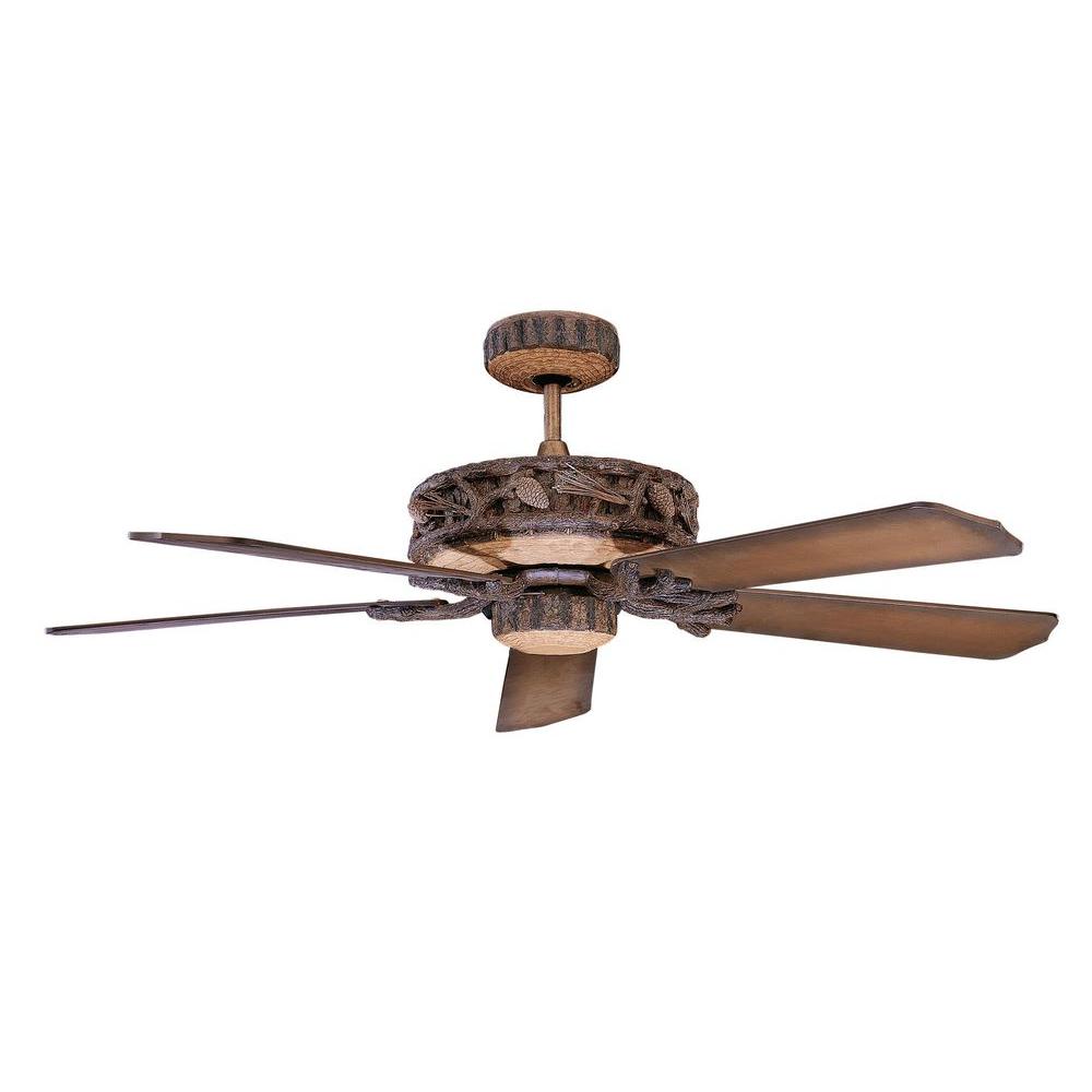 Radionic Hi Tech Ranch 52 In Old World Leather Ceiling Fan With Light Kit And 5 Blades Lum Fan 52pd5owl Rht The Home Depot