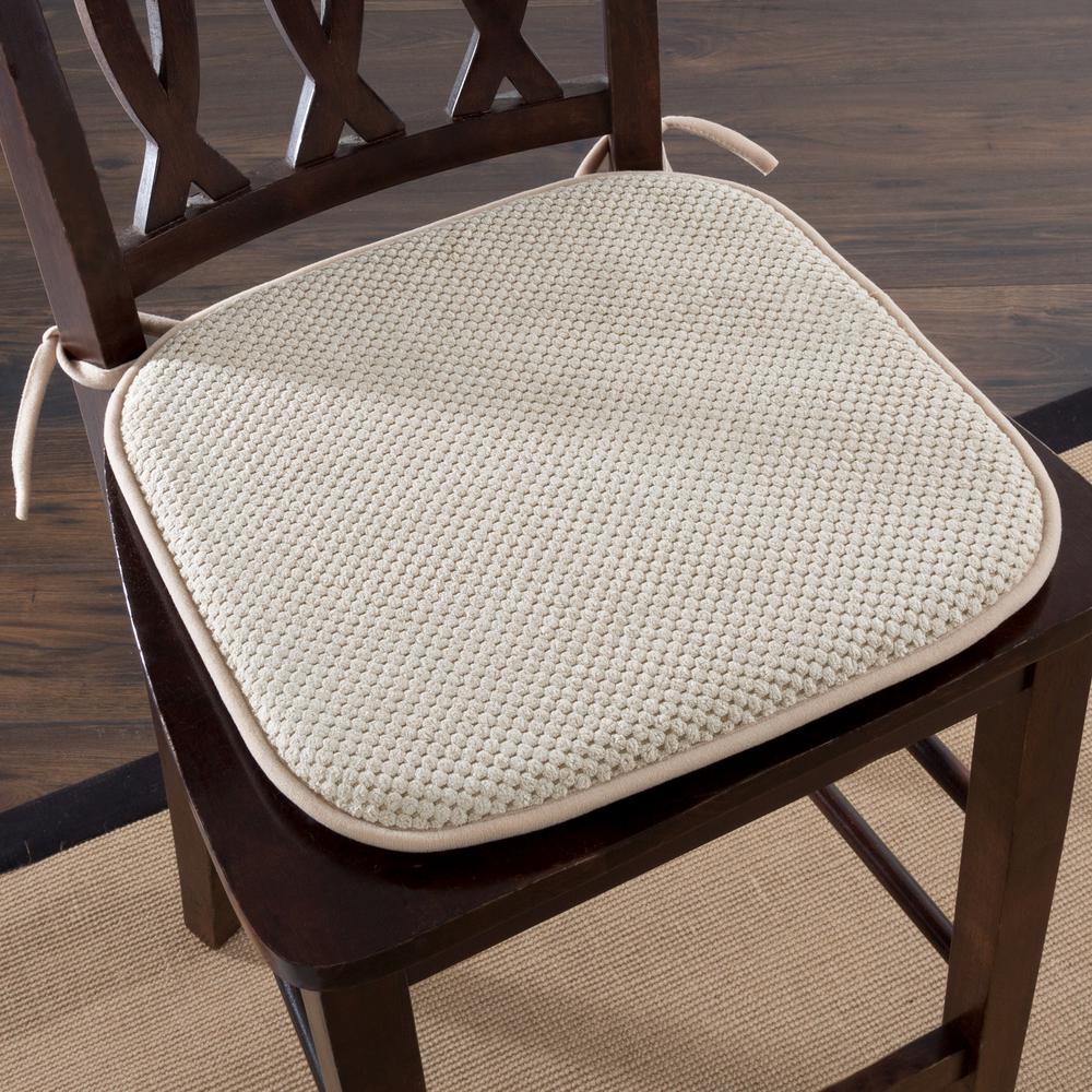 16 In X Taupe Memory Foam Chair Pad