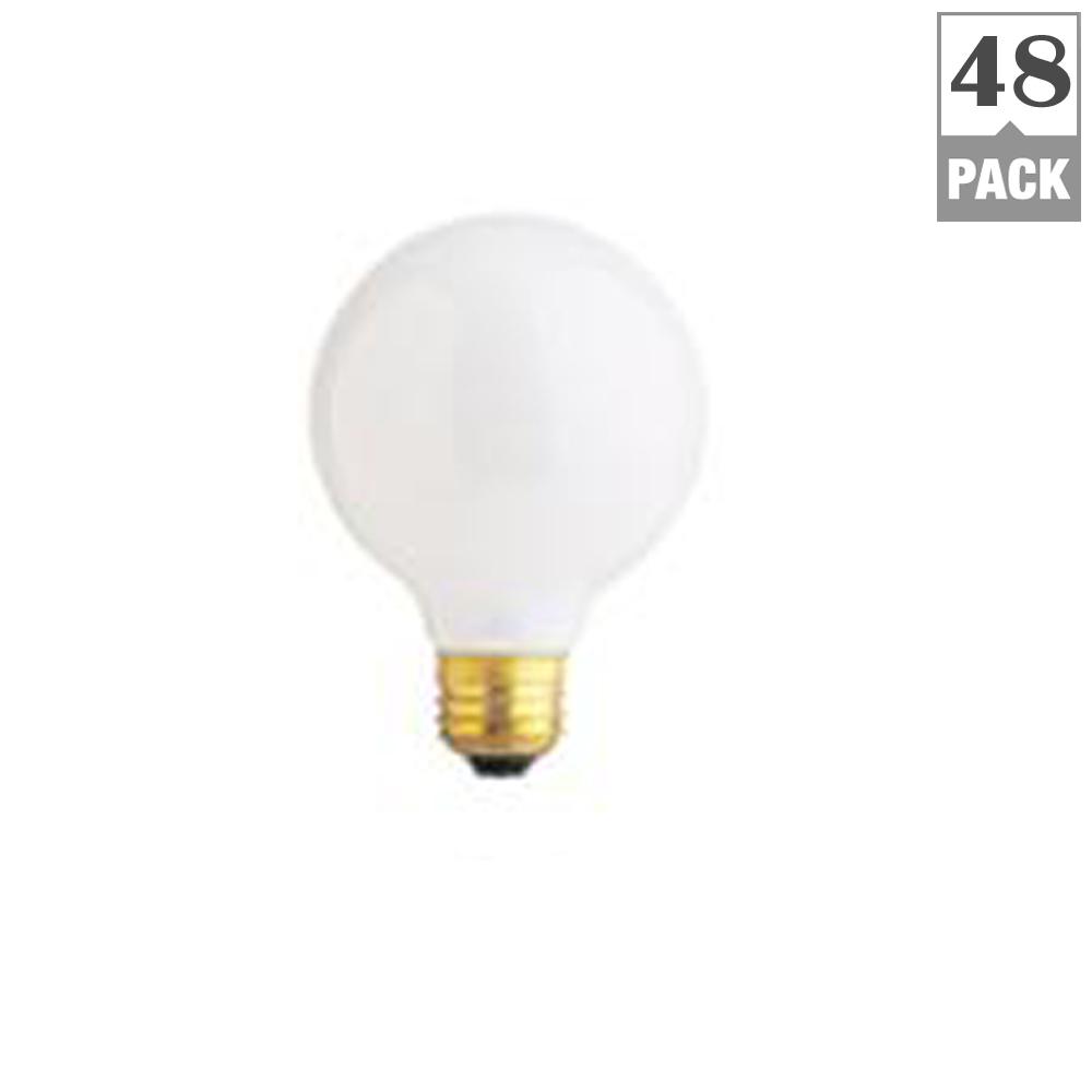 Feit Electric 40 Watt Soft White Dimmable Incandescent G25 Frosted 40 Watt Soft White Dimmable Incandescent G25 Frosted Light Bulb Maintenance Pack 48