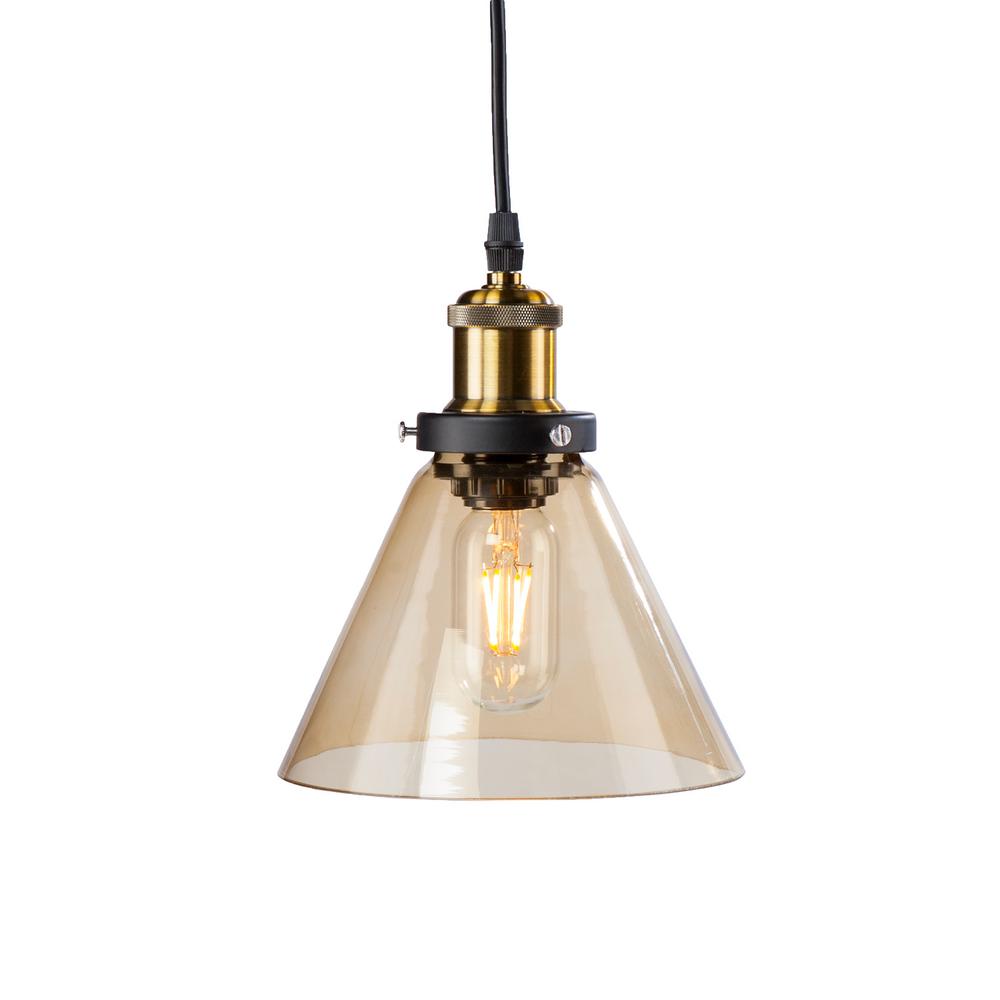 Yellow Mini Pendant Lights Lighting The Home Depot Cillian 1 Light Amber Colored Gl Mini Pendant Lamp