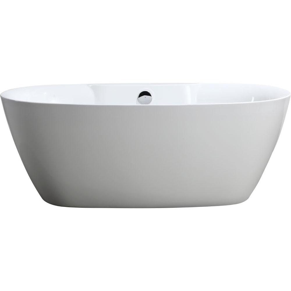 Renwil Coral 56 in. Acrylic Freestanding Flatbottom NonWhirlpool