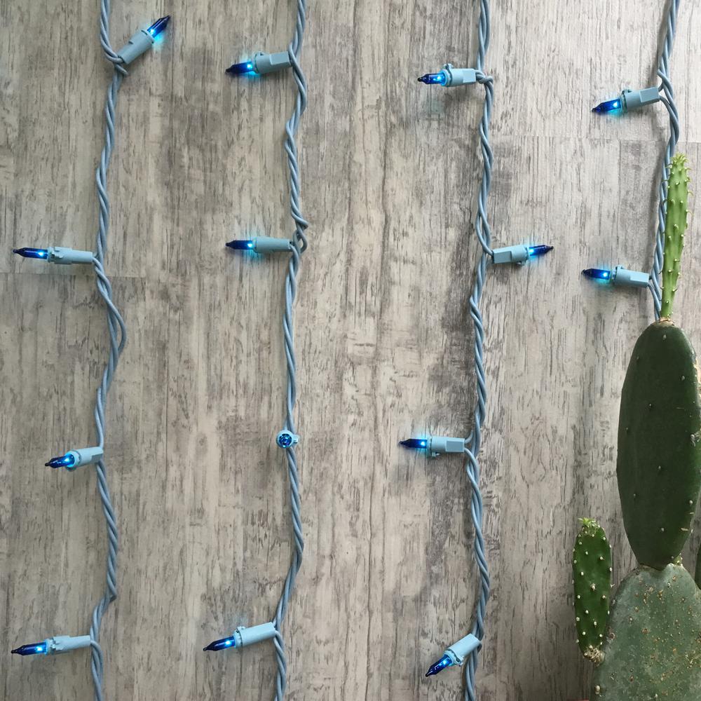 Blue Wire Brite Star Set of 50 Clear Mini Christmas Lights 4.25/" Spacing