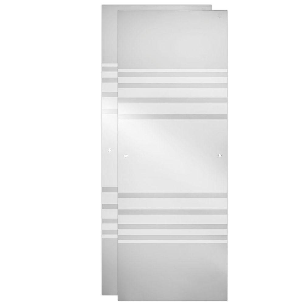 Delta 23-17/32 x 67-3/4 in. x 1/4 in. Frameless Sliding Shower Door Glass Panels in Transition (1-Pair for 44-48 in. Doors)