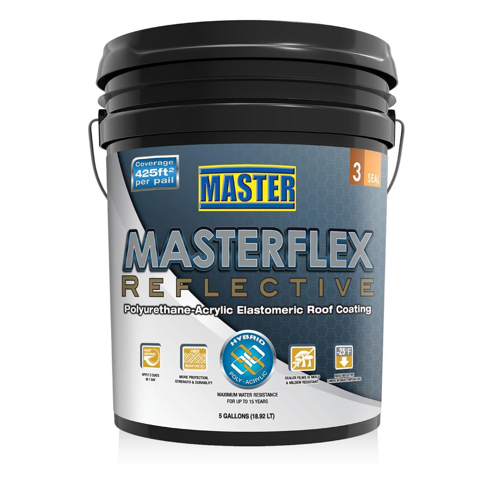 Master Products 5 Gal. Masterflex Reflective Asphalt Roof ...