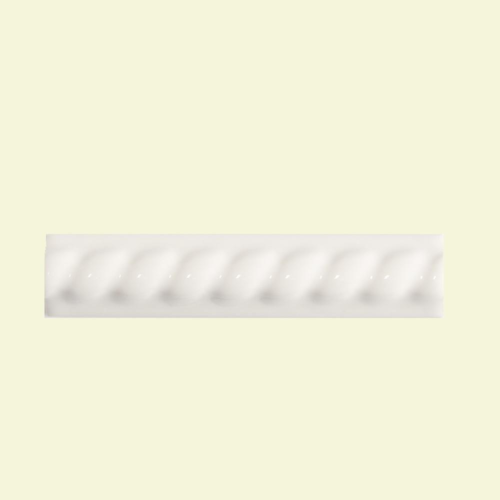 Daltile Liners White 1 in. x 6 in. Ceramic Rope Accent Wall Tile010016RPNCC1P1 The Home Depot