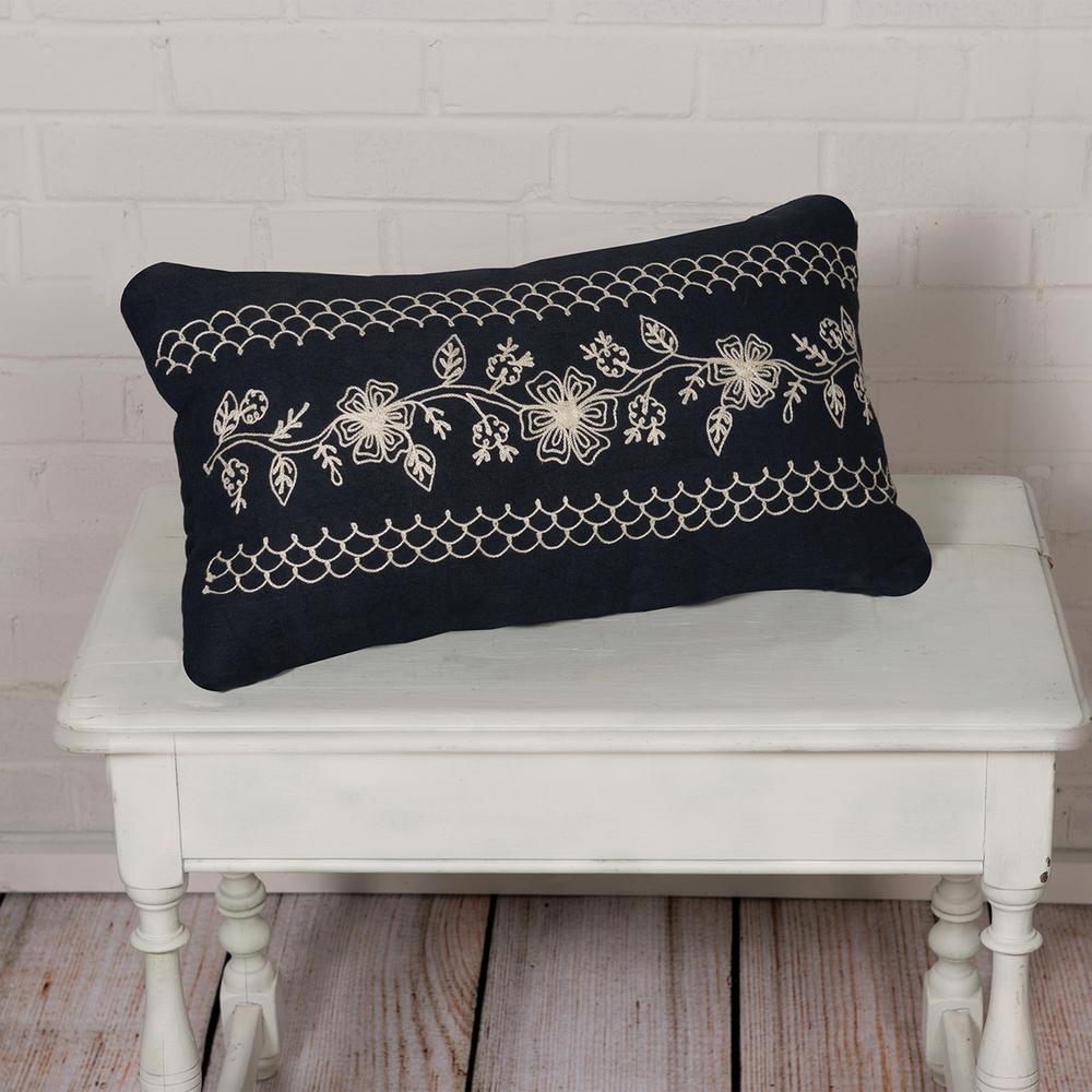 navy plaid pillow