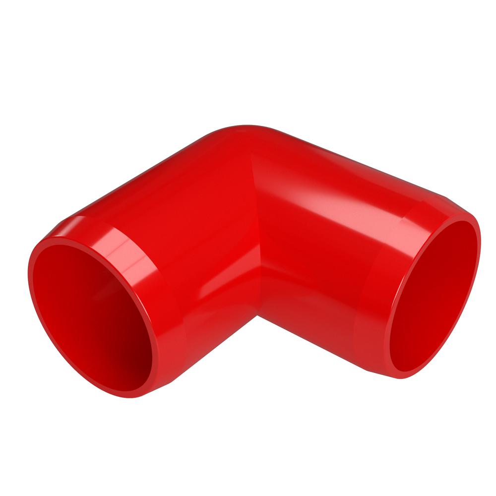 Formufit 1/2 in. Furniture Grade PVC 90-Degree Elbow in Red (10-Pack ...
