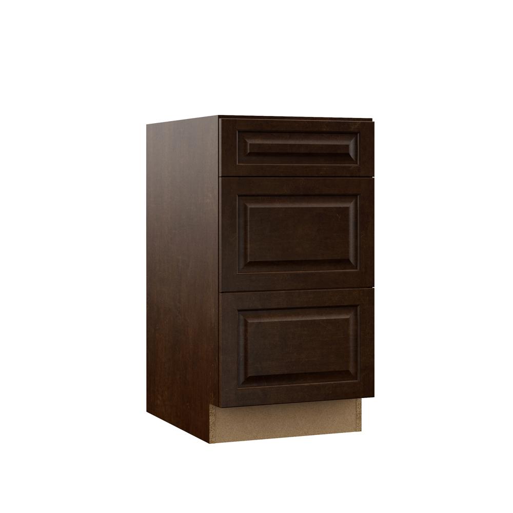 Raised Panel Dark Brown Maple Kitchen Cabinets The Gretna Embled 18x34 5x23 75 In Drawer Base Kitchen Cabinet Espresso
