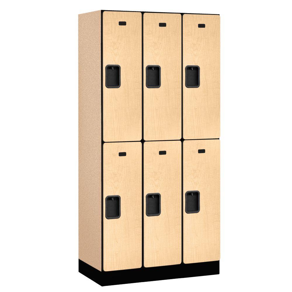 Wood Lockers Storage Organization The Home Depot 32000 Series 36 In W X 76 H 18 D