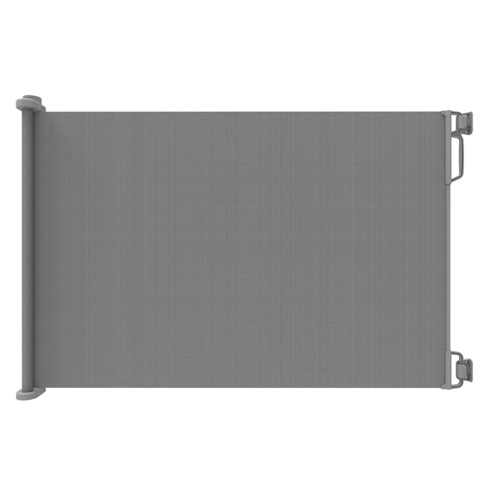 39.4 inch H Extra Tall Extra Wide Gray Outdoor Retractable Child Safety Gate