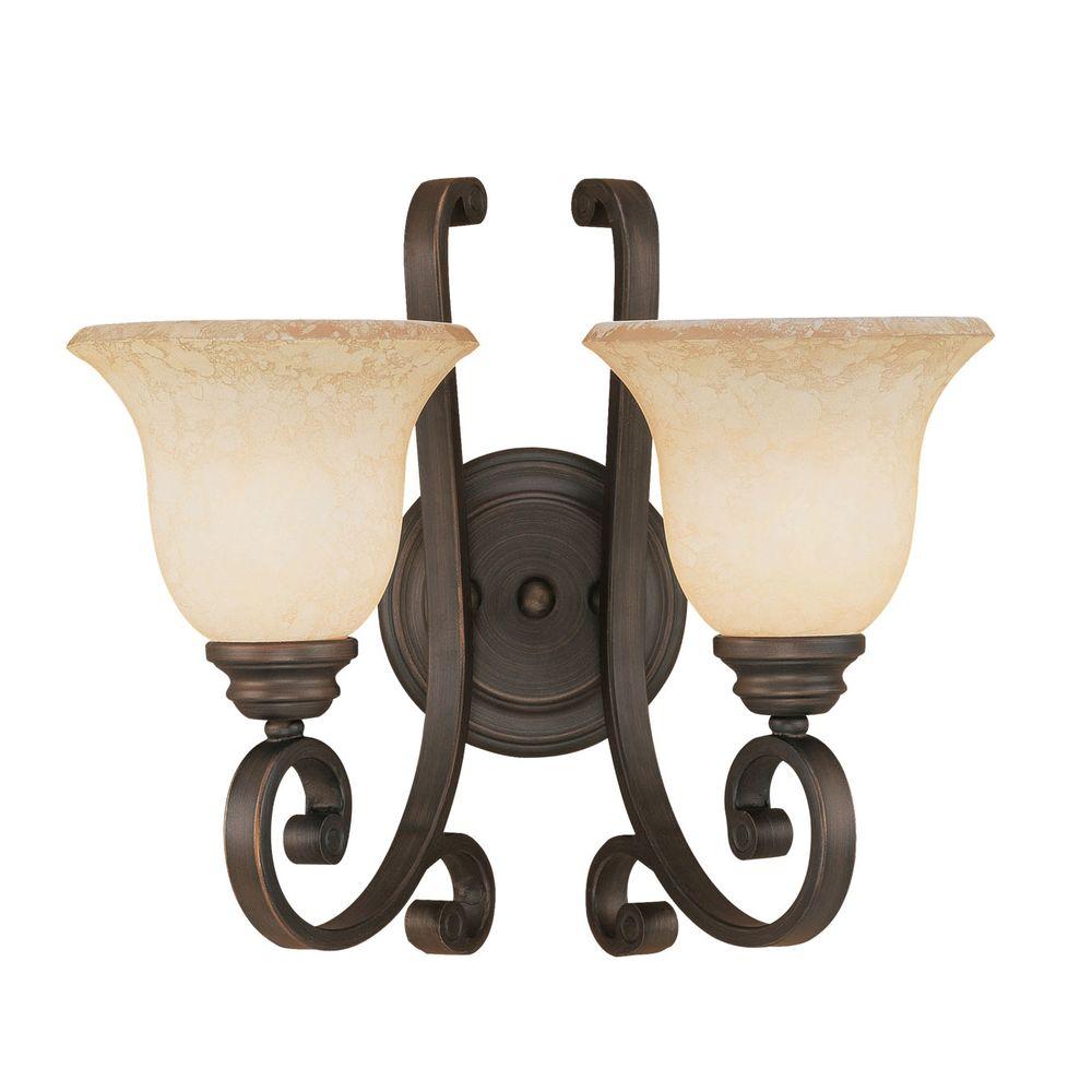 Millennium Lighting 2 Light Rubbed Bronze Sconce With Turinian Scavo Millennium Lighting 2 Light Rubbed Bronze Sconce With Turinian Scavo Gl