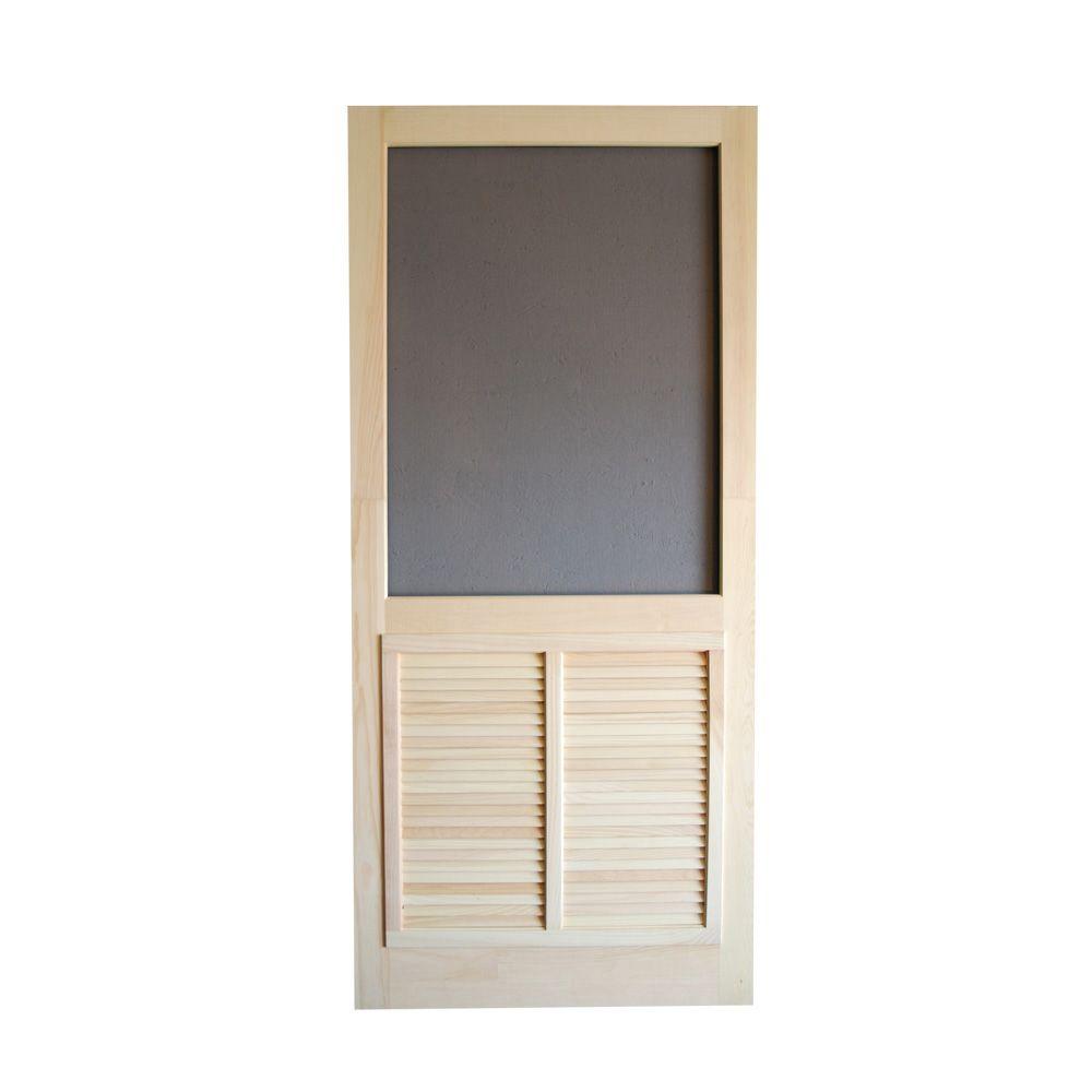 Screen Door Home Depot screen tight 36 in. x 80 in. timberline wood unfinished reversible Screen Door Home Depot screen tight 36 in. x 80 in. timberline wood unfinished reversible