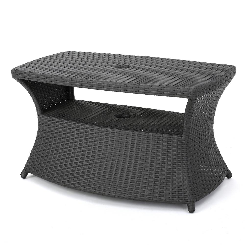 Wicker Tabletop Outdoor Side Tables Patio Tables The Home Depot