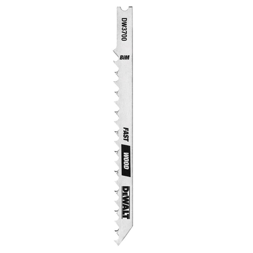 DEWALT 4 in. 6 TPI Fast Wood Cutting Jig Saw Blade HCS UShank (5Pack