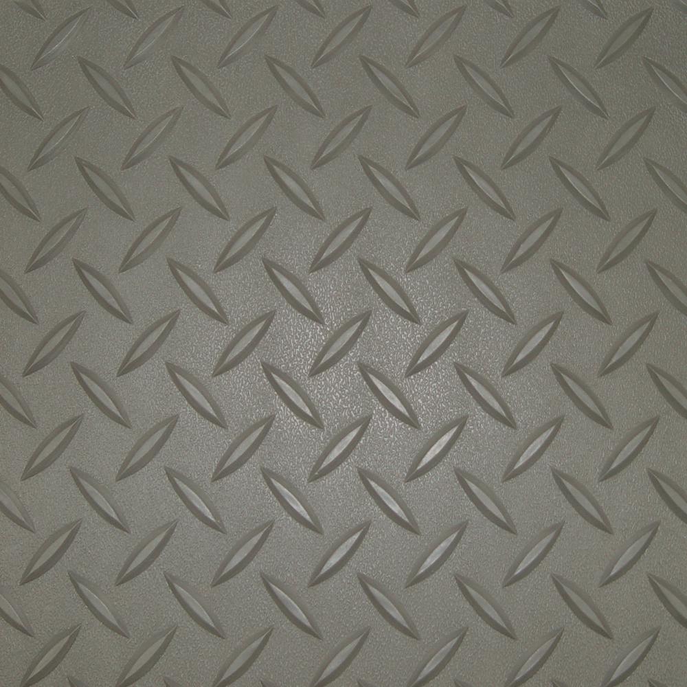 Diamond Deck 7 5 Ft X 10 Pewter Textured Pvc Floor Mat 85710 The Home Depot 10 Ft Pewter Textured Pvc Floor Mat