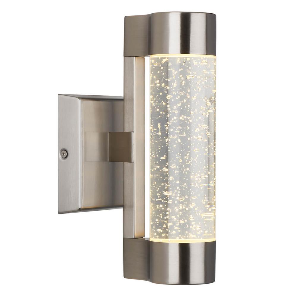 Medium Bubble Flow Stainless Steel Integrated Led Outdoor Wall Mount Cylinder Light