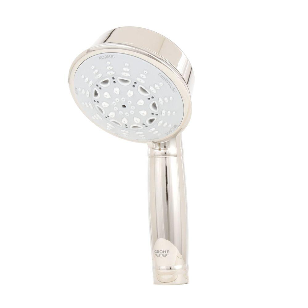 GROHE Relax Rustic 5-Spray Hand Shower in Polished Nickel-27125BE0 ...