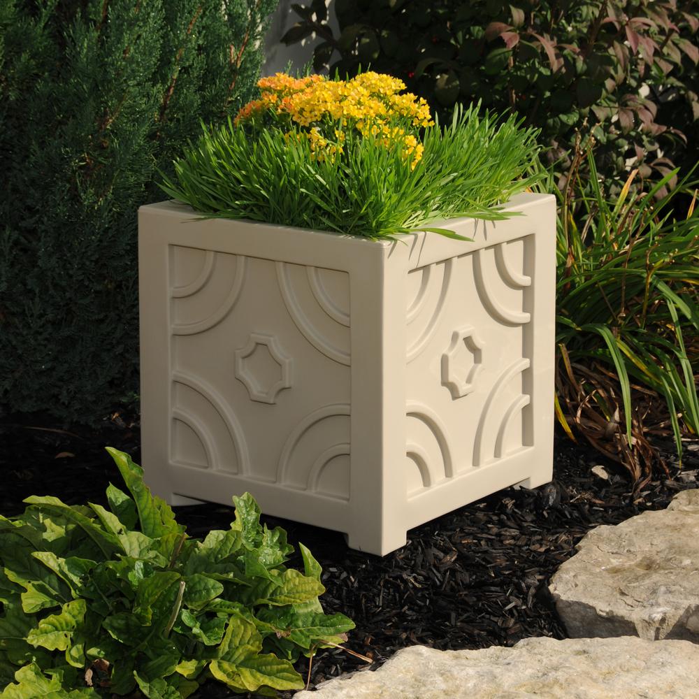 Mayne Savannah 16 in. Square Clay Plastic Planter5859C The Home Depot