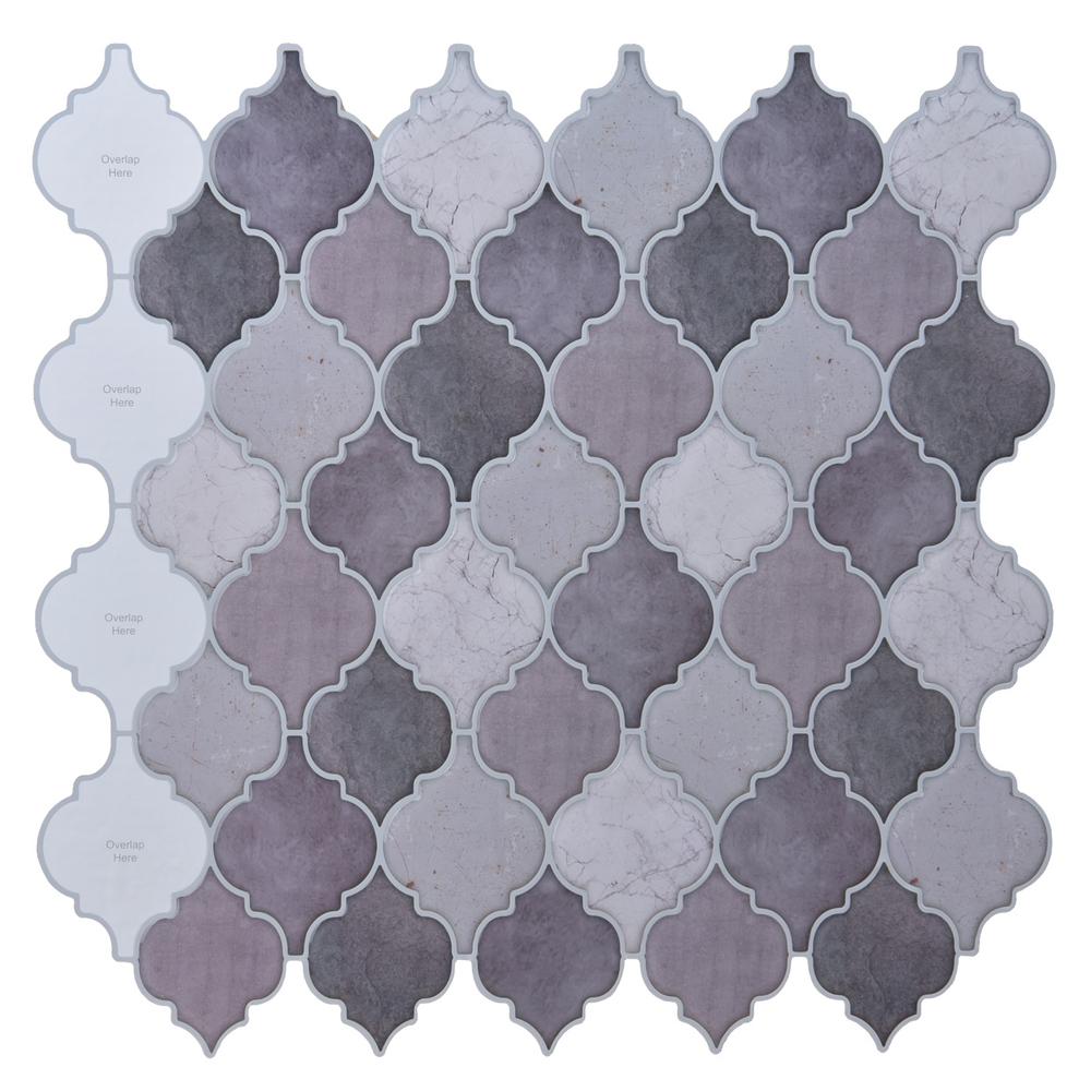 LONGKING Arabesque 12 in. x 12 in. Vinyl Peel and Stick Backsplash in
