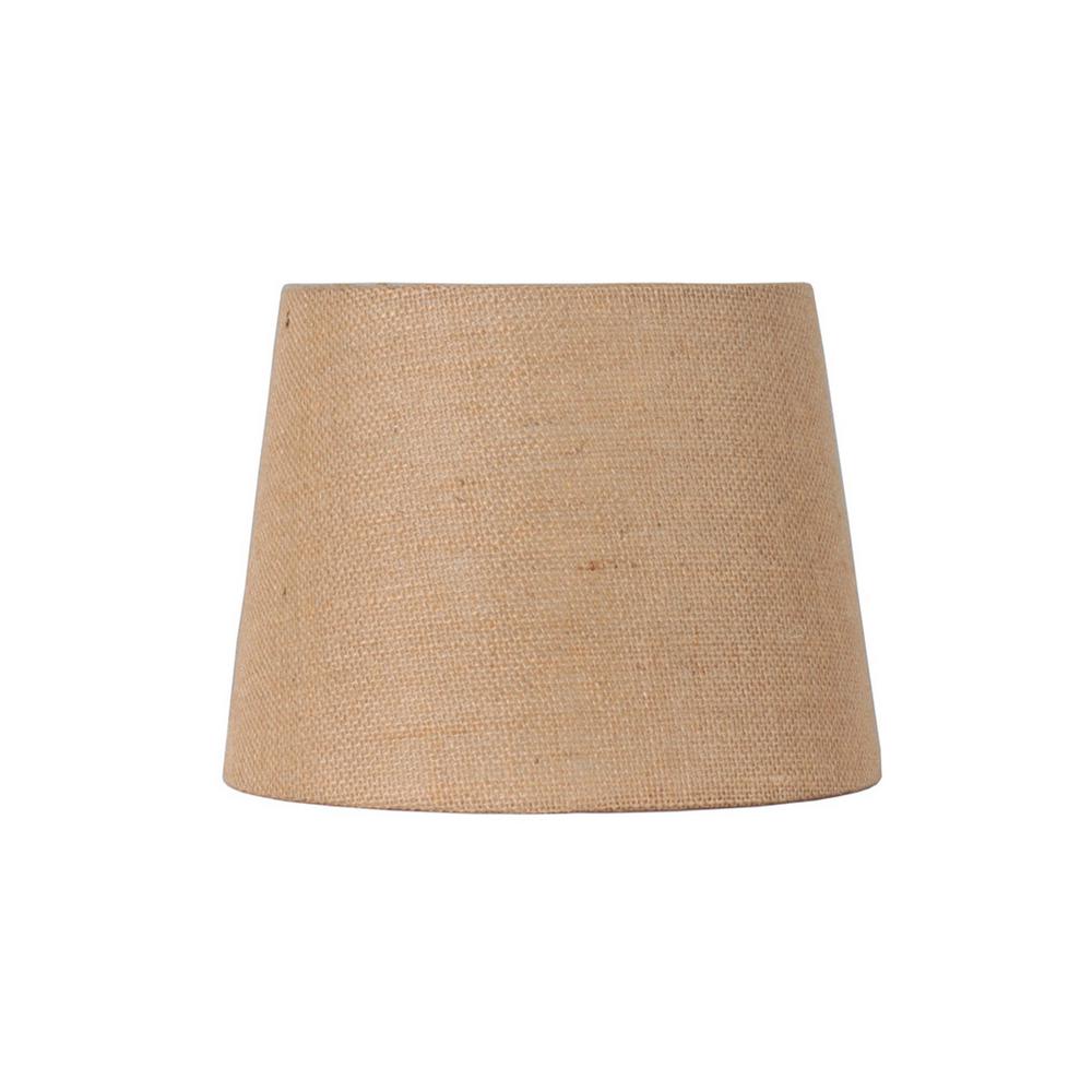 Adesso Mix And Match 8 In X 10 7 Height Beige Burlap Hardback Drum Shade