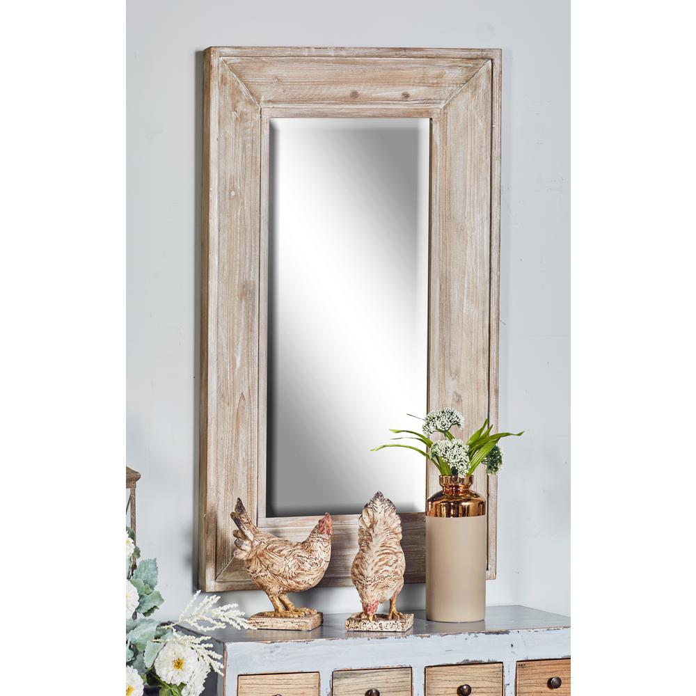 Litton Lane 45 In Rectangular Distressed White Door Wall Mirror Rectangular Distressed White Door Wall Mirror