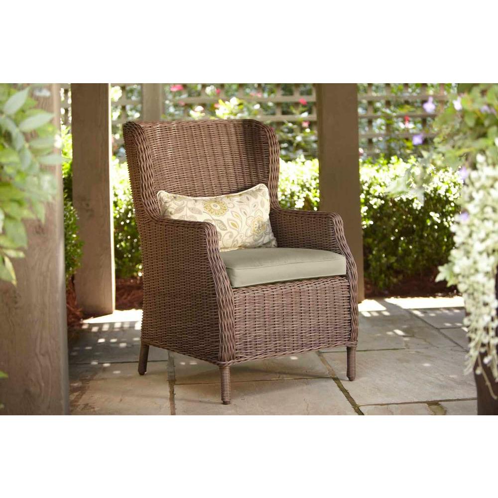 Brown Jordan Vineyard Patio Cafe Chair In Meadow With Aphrodite Brown Jordan Vineyard Patio Cafe Chair In Meadow With Aphrodite Spring Lumbar Pillow 2