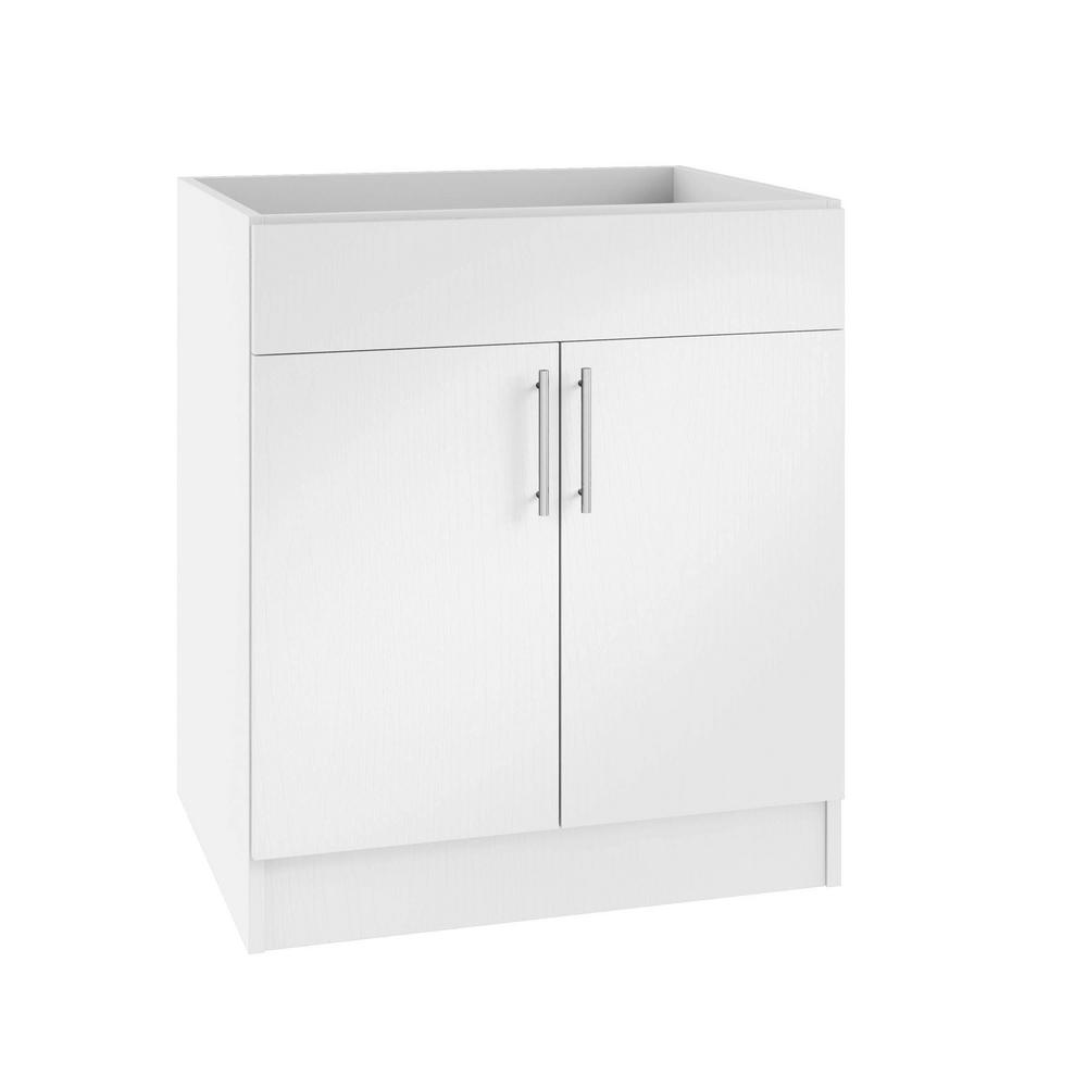 Weatherstrong Assembled 36x34 5x24 In Miami Open Back Sink Outdoor Kitchen Base Cabinet With 2 Doors In Radiant White Wsosb36 Mrw The Home Depot