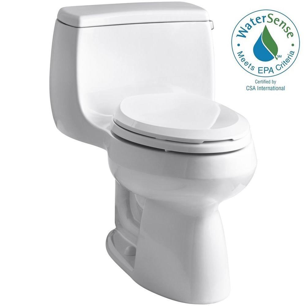 KOHLER Gabrielle 1-Piece 1.28 GPF Single Flush Elongated Toilet with