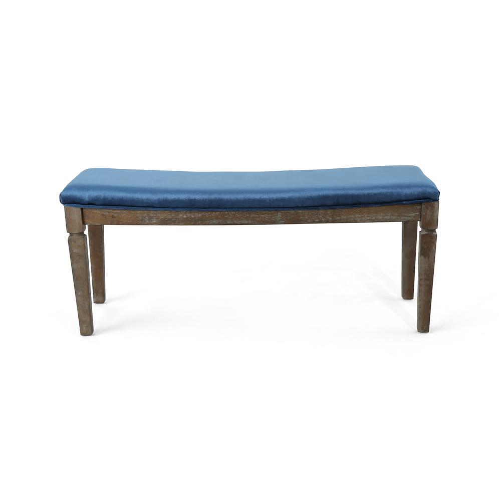 Le House Ophir Cobalt Velvet Bench With Black Walnut Wood Frame Le House Ophir Cobalt Velvet Bench With Black Walnut Wood Frame 306006 The Home Depot