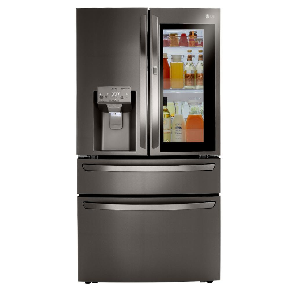 Samsung 33 in. W 24.73 cu. ft. 4-Door French Door Refrigerator in ...