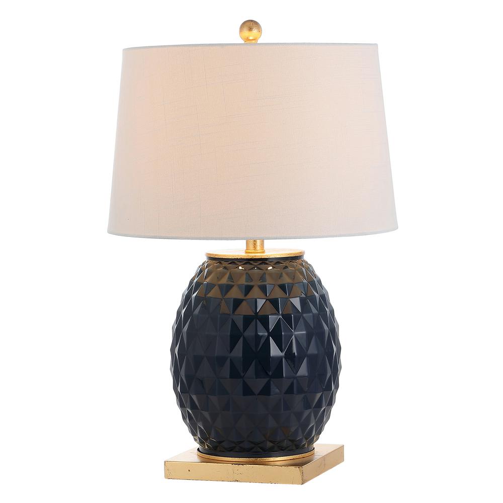 navy gold lamp