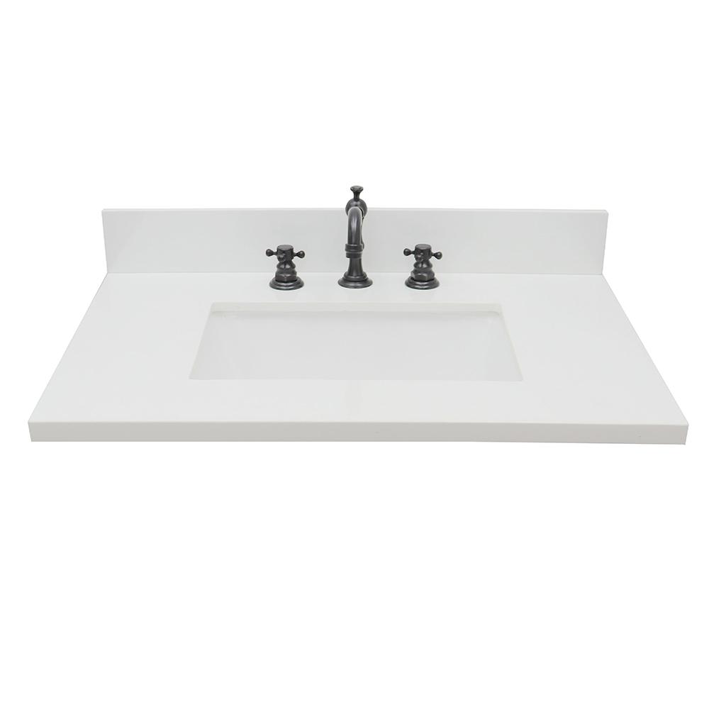 Quartz Vanity Tops Bathroom Vanities The Home Depot D Quartz Single Basin Vanity Top