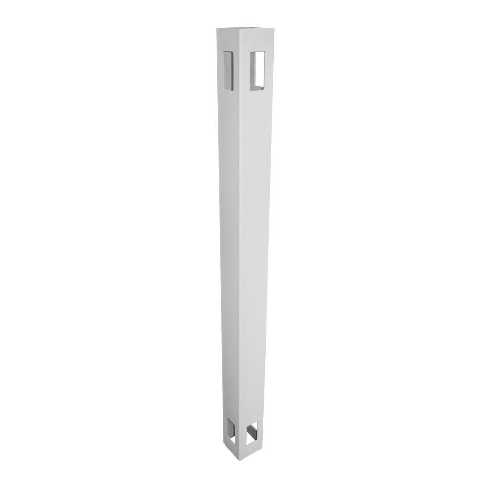 Weatherables 5 in. x 5 in. x 8 ft. White Vinyl Fence 3Way PostLWPT