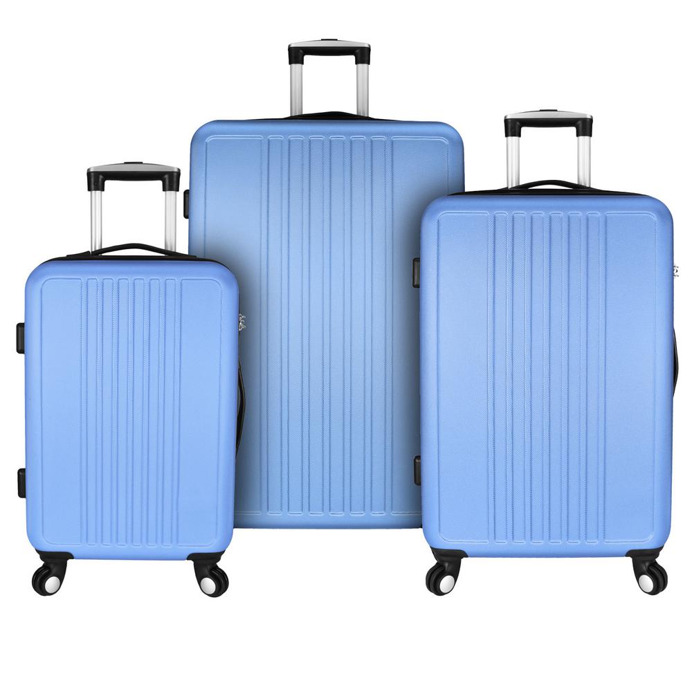 light blue luggage sets